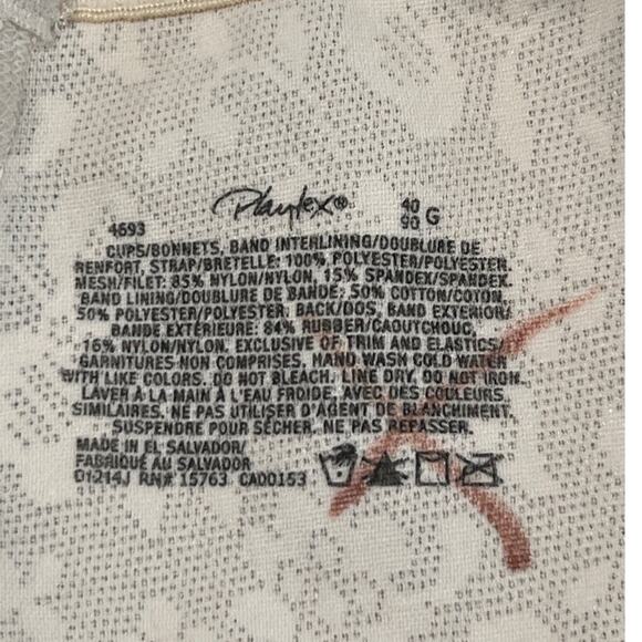 Playtex 18 Hour Full Coverage Smoothing Bra Size 40G Style 4693 Comfort Straps - Picture 4 of 9